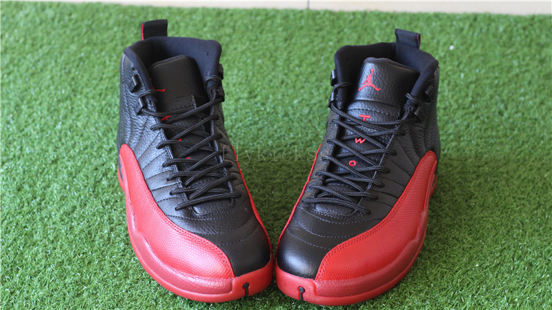 Air Jordan 12 Black Varsity Red Flu Game